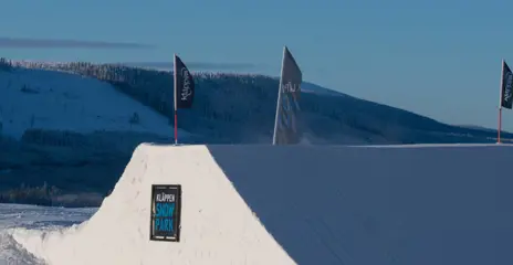 Competitions are underway in Kläppen Snowpark